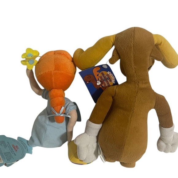Rocky and Bullwinkle Nell Fenwick and Bullwinkle Small Plush Figure Lot Of 2 - Picture 4 of 14